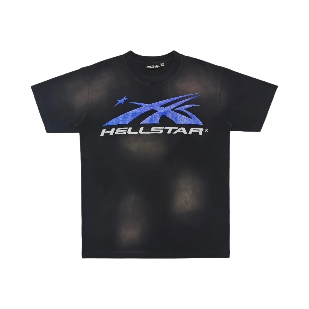 Hellstar Gel Sport Logo T Shirt Black Blue - HypeFly India View 1
