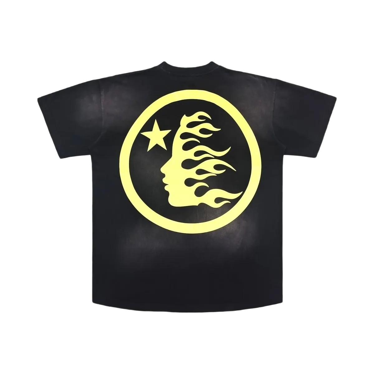 Hellstar Gel Sport Logo T Shirt Black Yellow - HypeFly India View 2