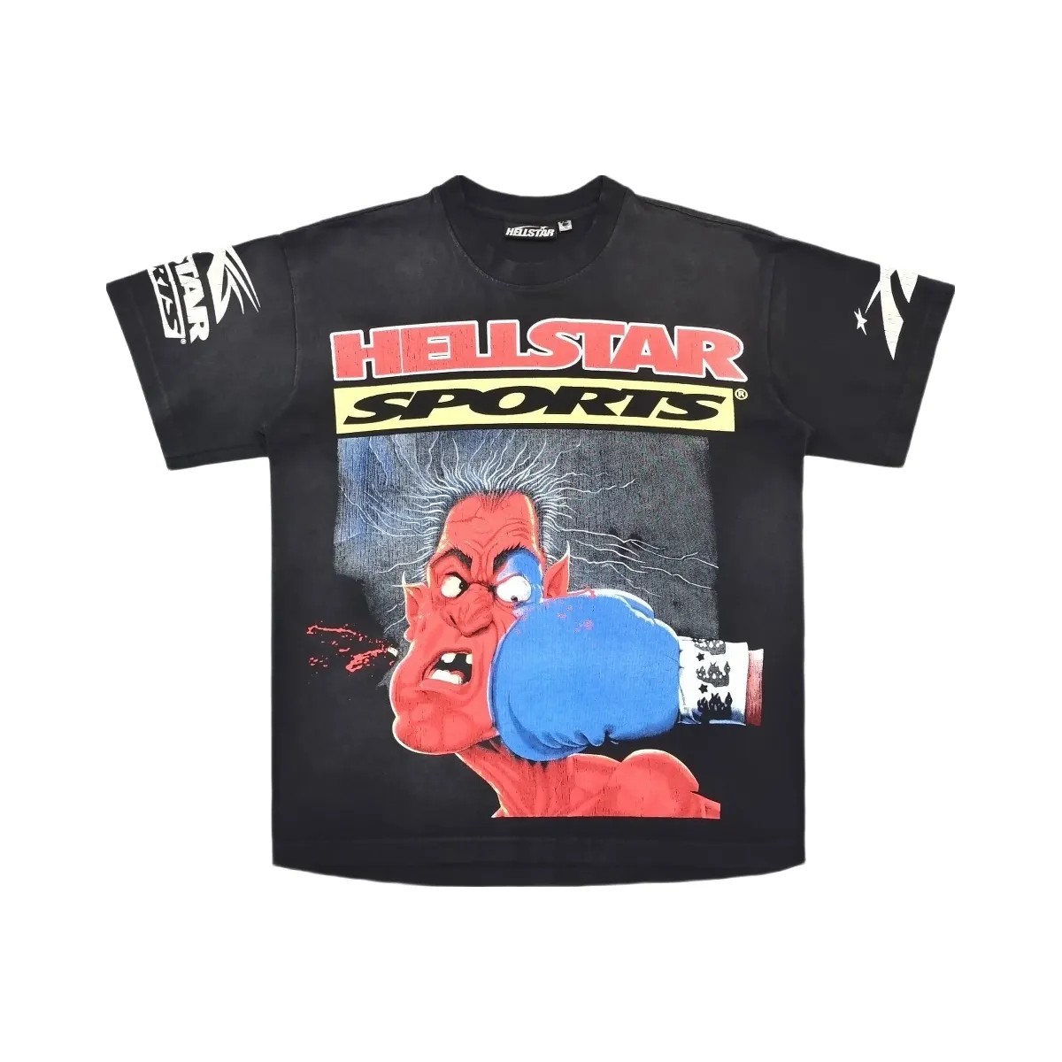 Hellstar Knock Out T Shirt Black - HypeFly India View 1