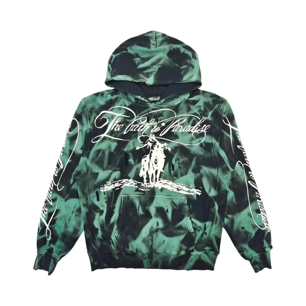 Hellstar Marble Paradise Hoodie Green - HypeFly India View 2
