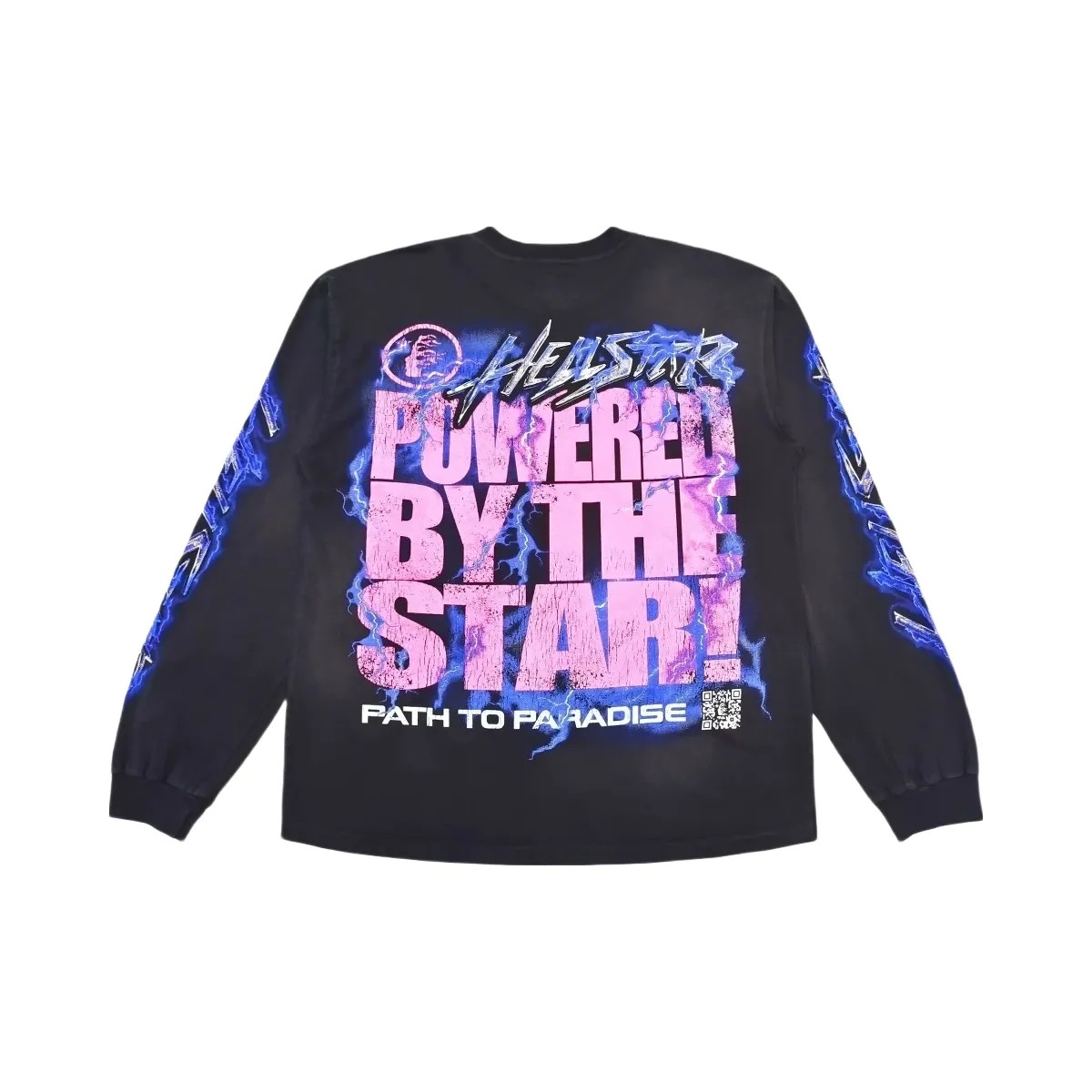 Hellstar Powered By The Star L S T-Shirt Black - HypeFly India View 2