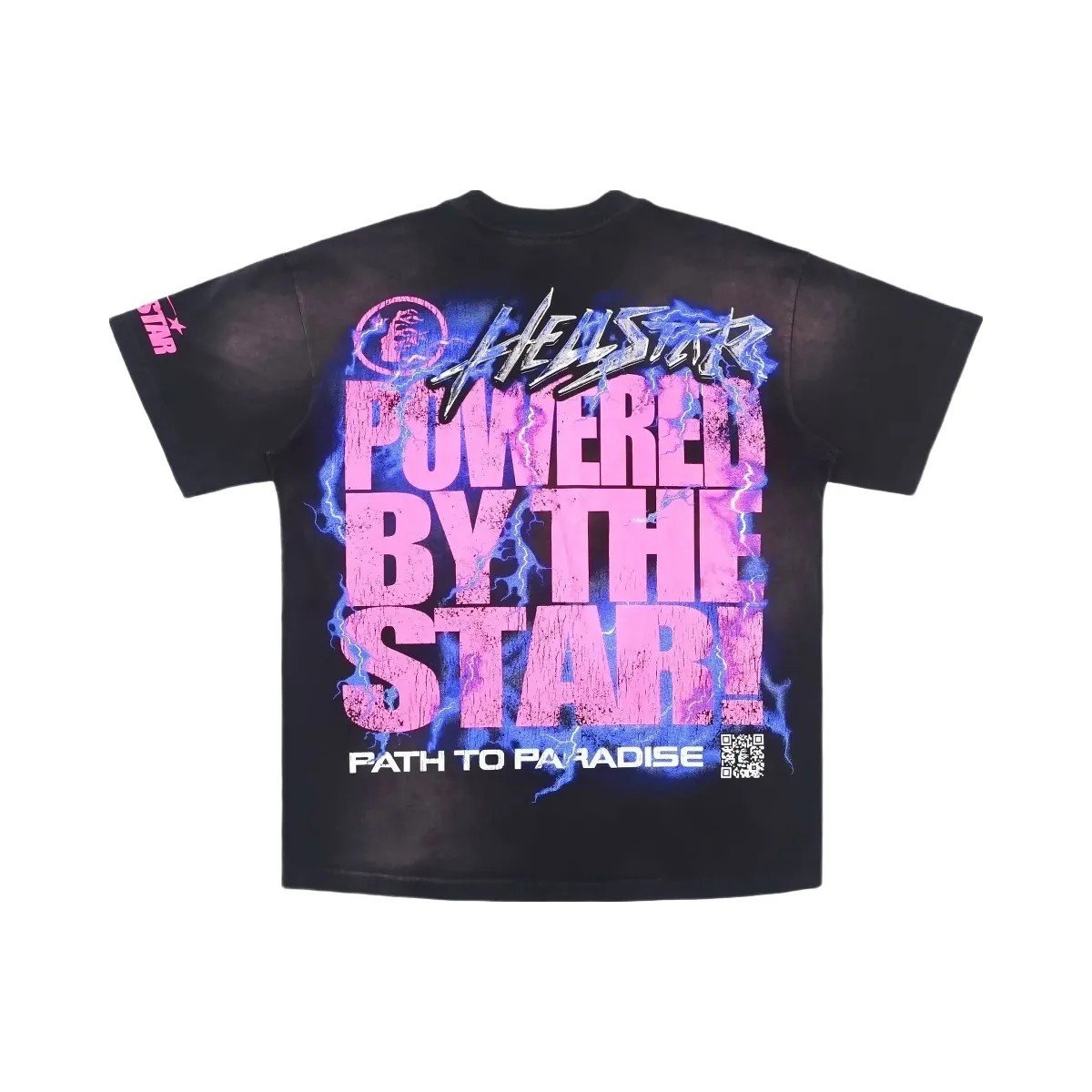 Hellstar Powered By The Star Tshirt Black Purple - HypeFly India View 1