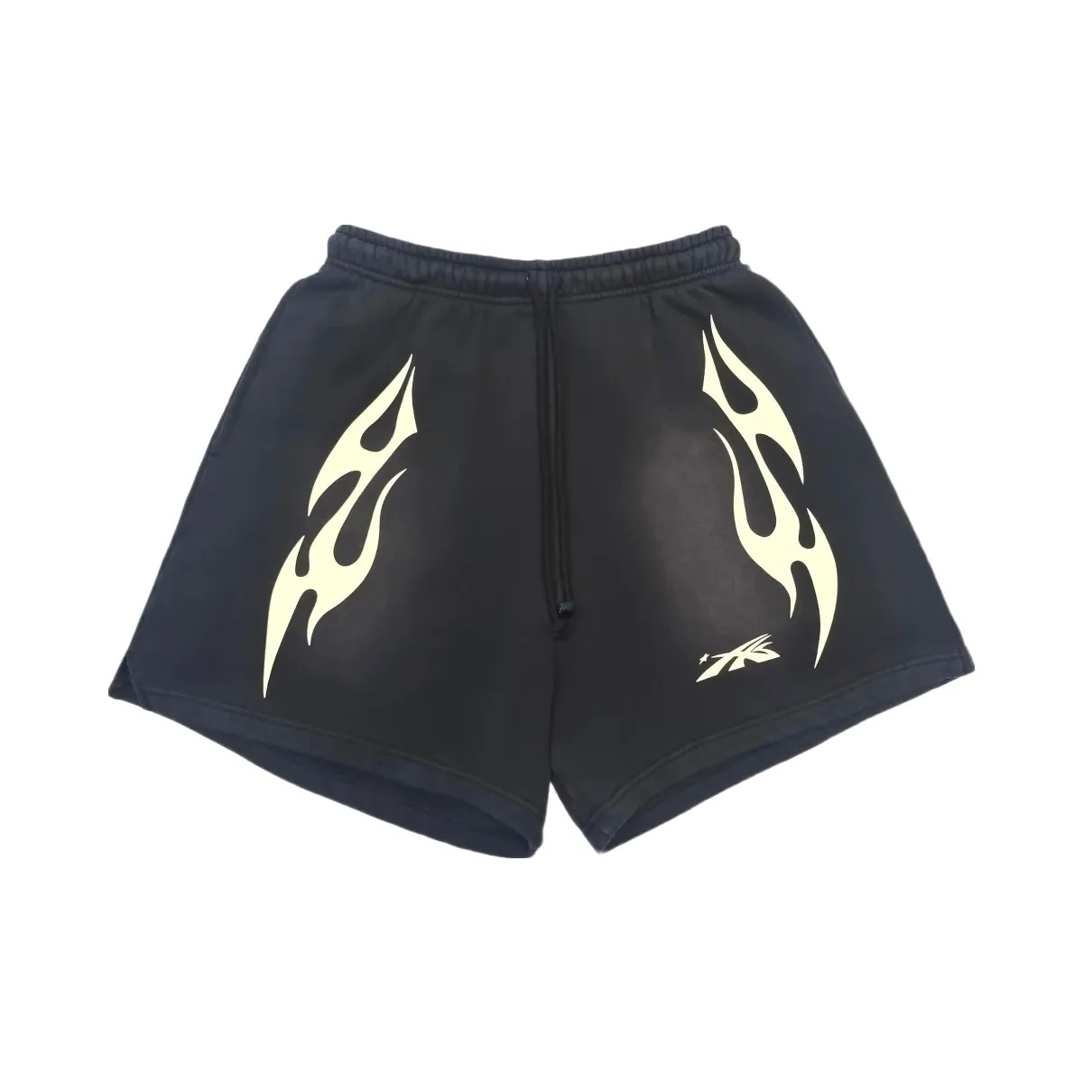 Hellstar Sports Flame Shorts Black - HypeFly India View 1
