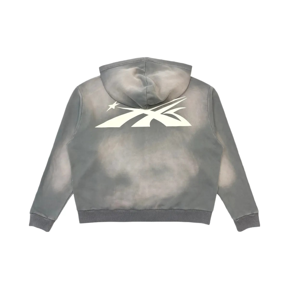 Hellstar Sports Zip Up Sweatshirt Grey - HypeFly India View 2
