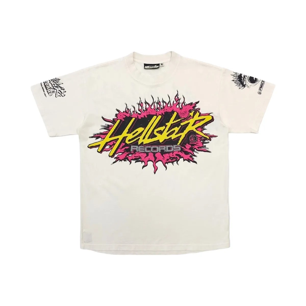 Hellstar Studios Brick Wall T Shirt White/Yellow - HypeFly India View 1