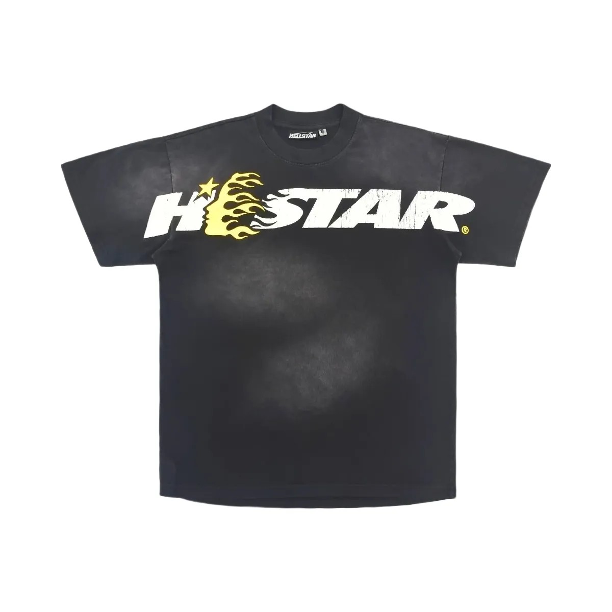 Hellstar Studios Cartoon Logo T Shirt Yellow - HypeFly India View 1
