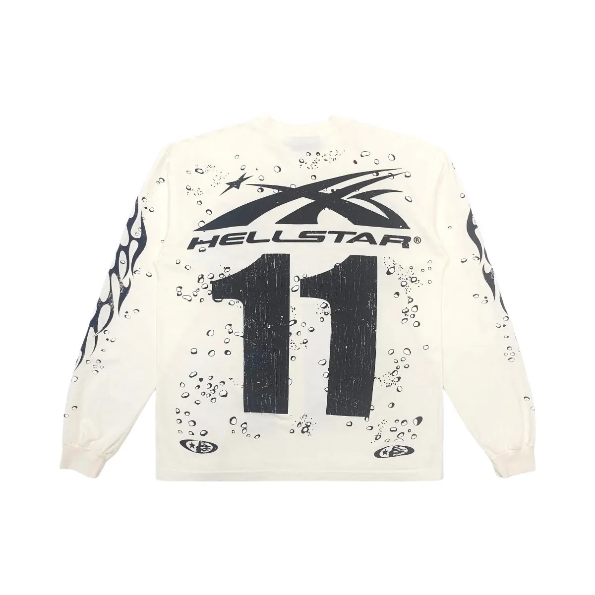 Hellstar Studios Moto Cross Longsleeve T Shirt White - HypeFly India View 1
