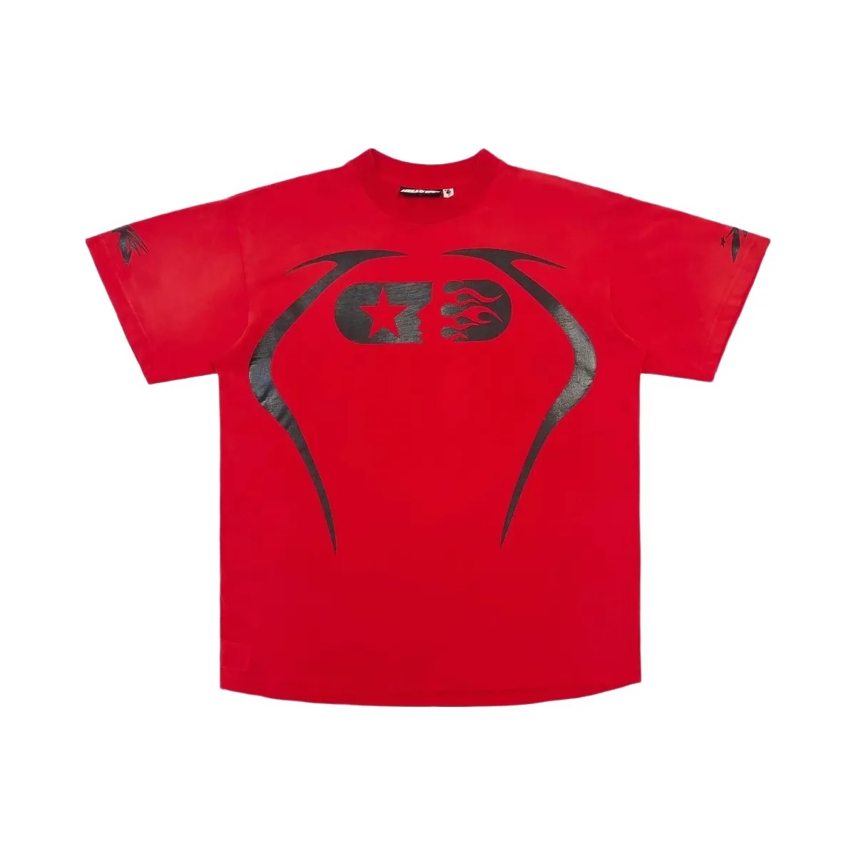 Hellstar Warm Up T Shirt Red - HypeFly India View 1