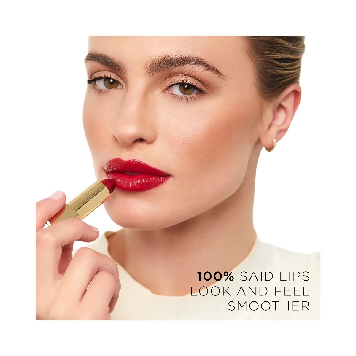 Hourglass Unlocked Satin Creme Lipstick Red 0 - HypeFly India View 4