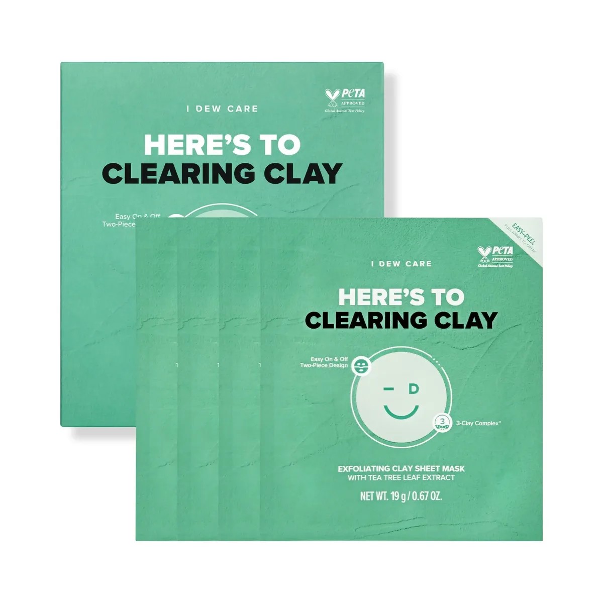 I Dew Care Here's To Clearing Clay Exfoliating Sheet Mask - HypeFly India View 1