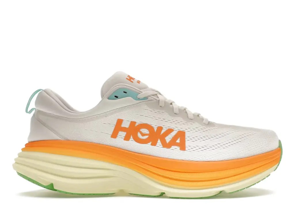 Hoka Bondi 8 Blanc De Blanc / Solar Flare - HypeFly India View 1