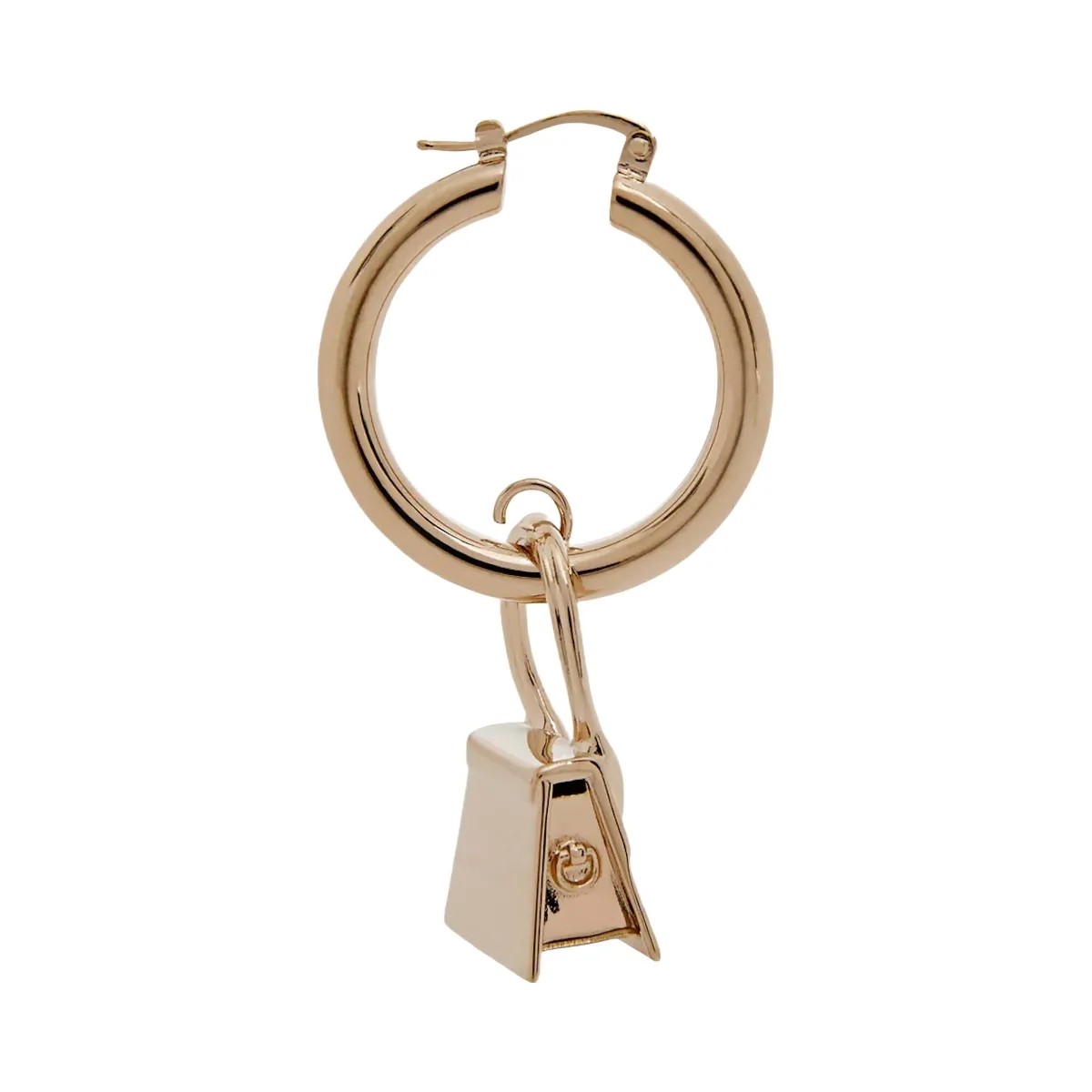 Jacquemus Les Creoles Chiquito Hoop Earrings Light Gold - HypeFly India View 2