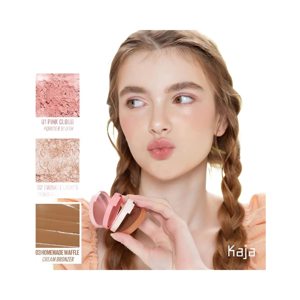 Kaja Play Bento Cream Bronzer Powder Blush & Highlighter Trio - HypeFly India View 3