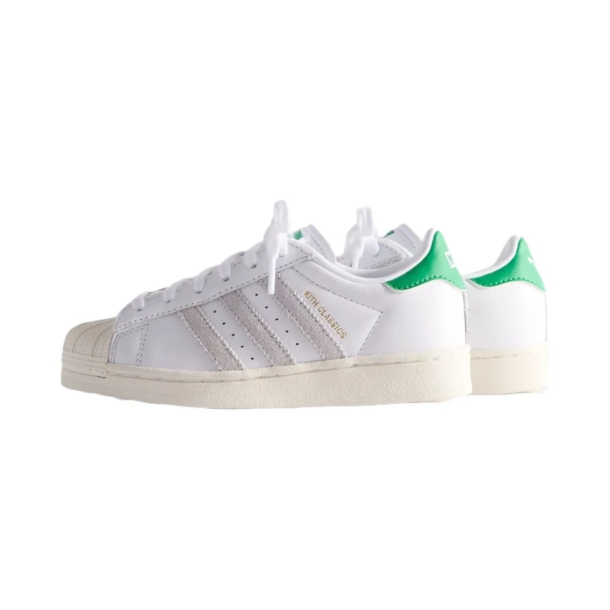 Kith Kids Classics x adidas Originals PS Superstar - White / Fairway Green - HypeFly India View 3