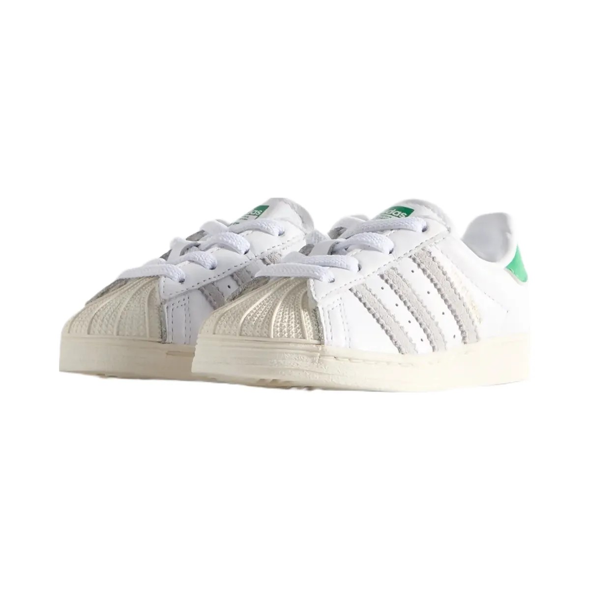 Kith Kids Classics x adidas Originals TD Superstar - White / Fairway Green - HypeFly India View 2