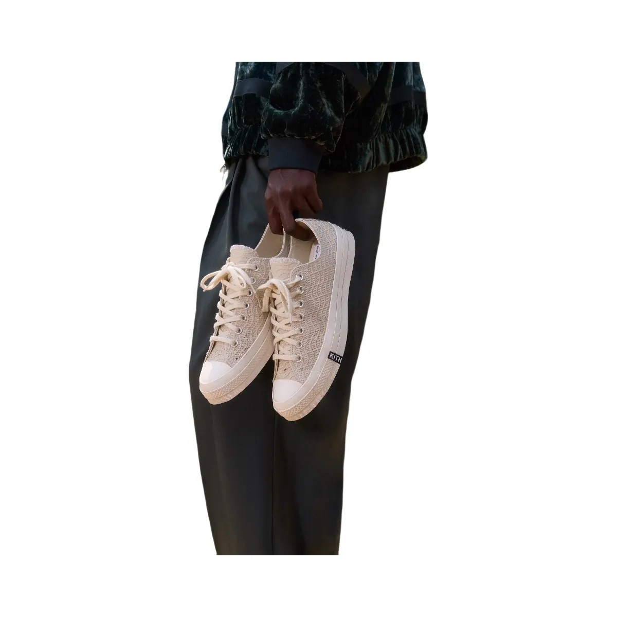 Kith x Converse Chuck Taylor All Star 1970 Ox - Egret / White / Black Wave - HypeFly India View 2