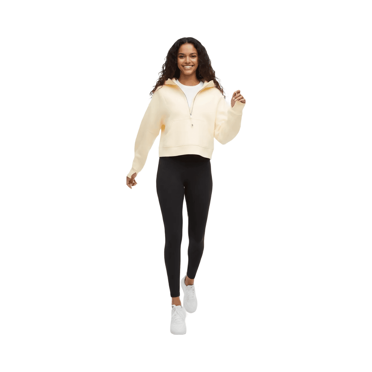 Lululemon Scuba Oversized Half-Zip Hoodie Butter Cream - HypeFly India View 1