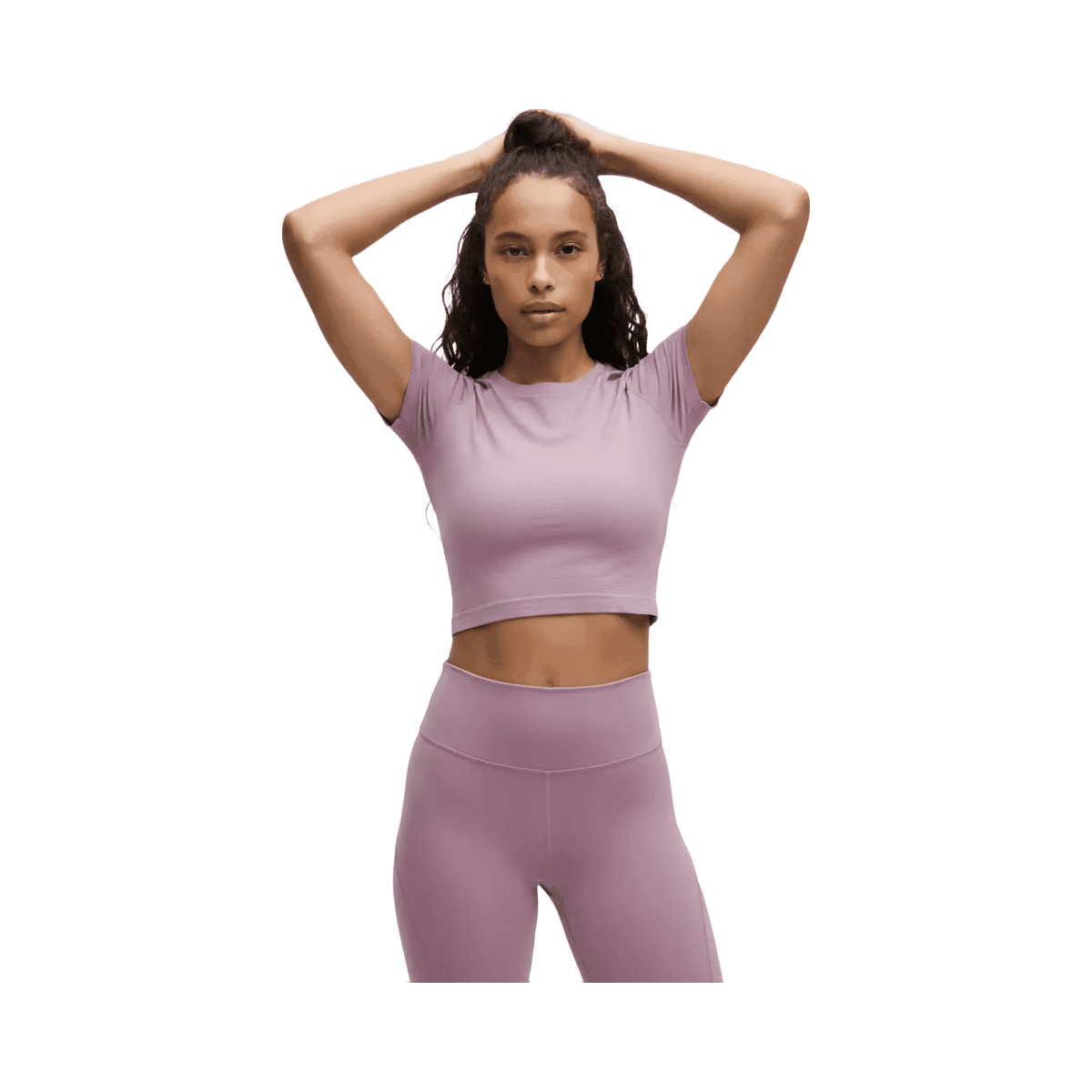 Lululemon Swiftly Tech Cropped Short-Sleeve Shirt 2.0 Lavender Lux - HypeFly India View 1
