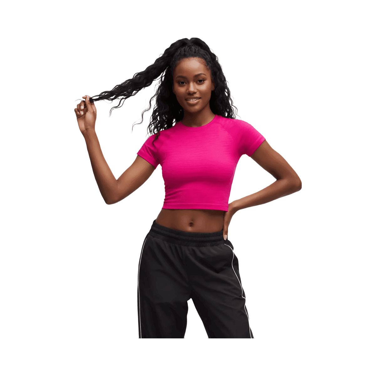 Lululemon Swiftly Tech Cropped Short-Sleeve Shirt 2.0 Passionate - HypeFly India View 1