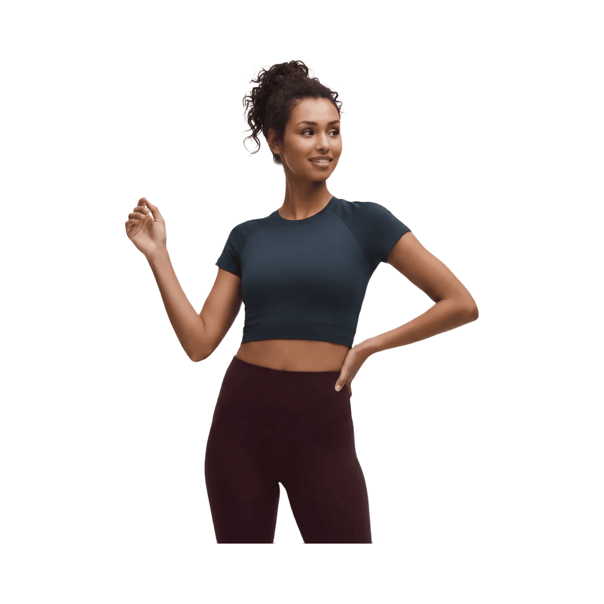 Lululemon Swiftly Tech Cropped Short-Sleeve Shirt 2.0 True Navy - HypeFly India View 1