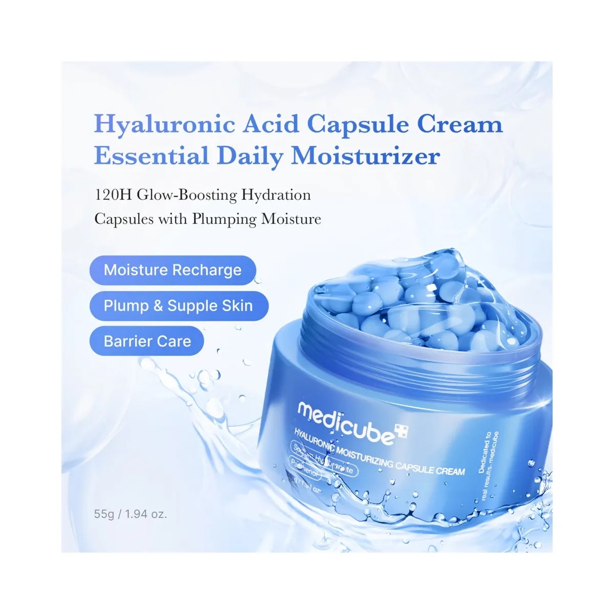 medicube Hyaluronic Moisturizing Capsule Cream - HypeFly India View 2