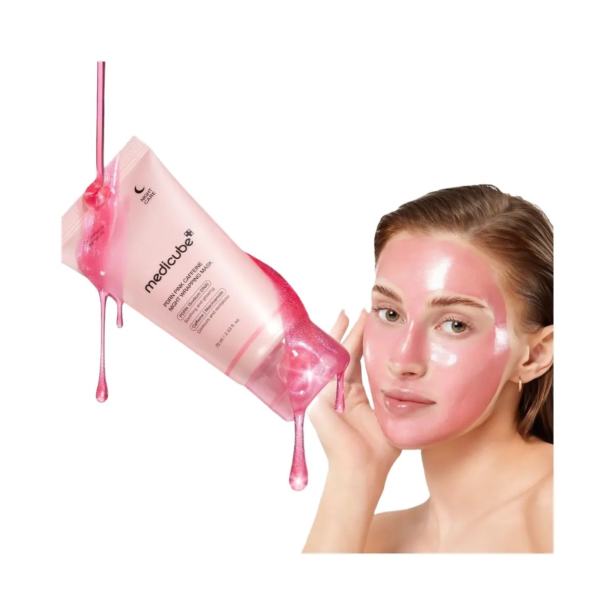 medicube PDRN Pink Caffeine Night Wrapping Mask - HypeFly India View 4