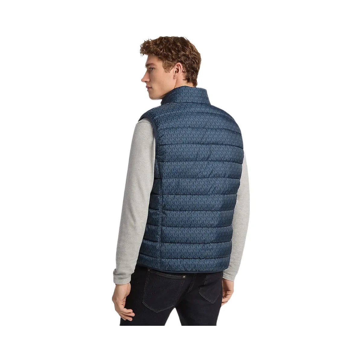 Michael Kors Abbou Signature Logo Reversible Vest Midnight - HypeFly India View 2