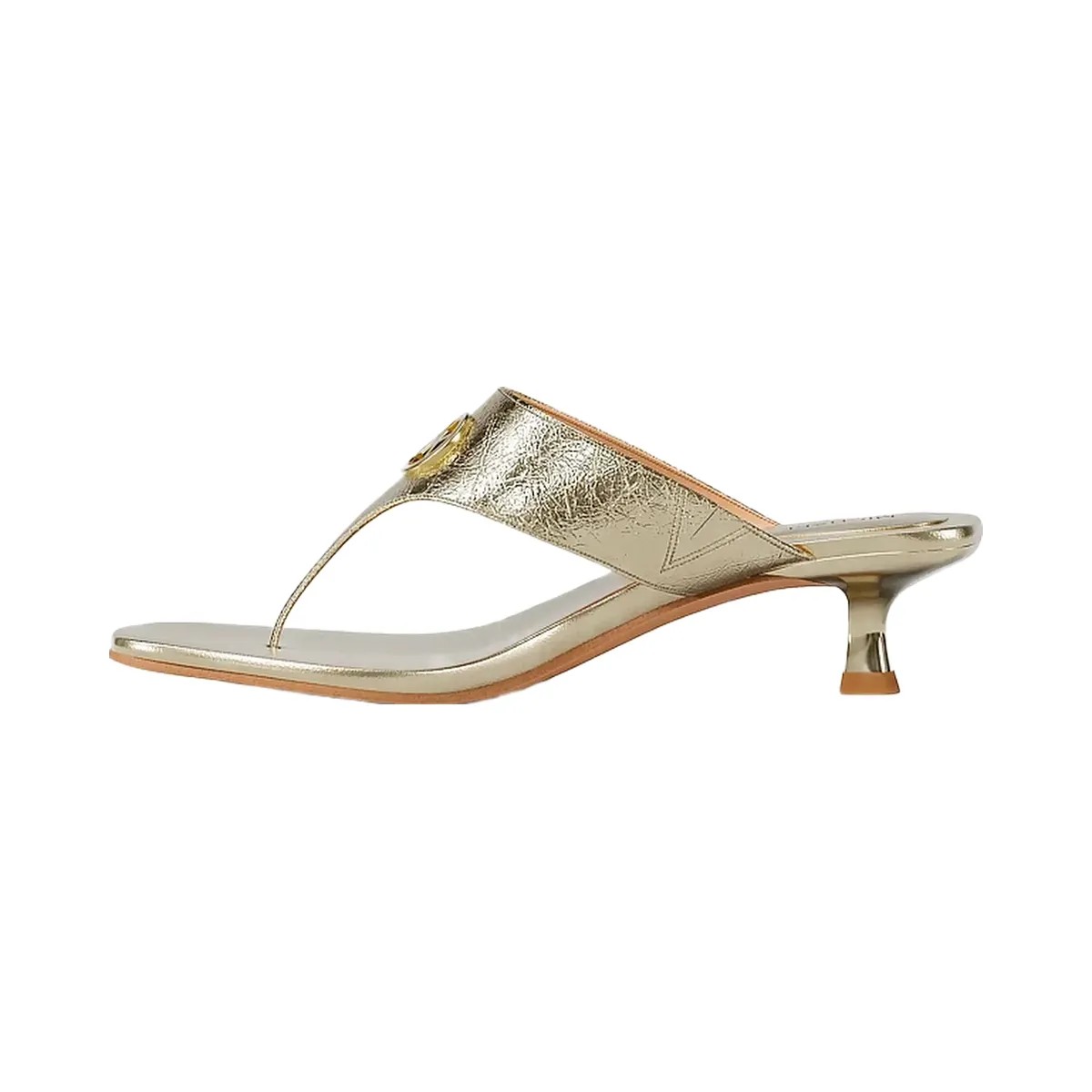 Michael Kors Anneka Metallic Thong Sandal Pale Gold - HypeFly India View 3