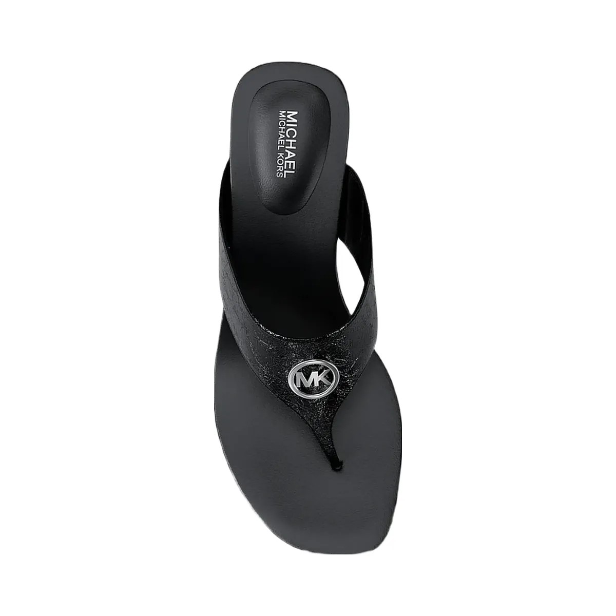 Michael Kors Anneka Patent Thong Sandal Black - HypeFly India View 5