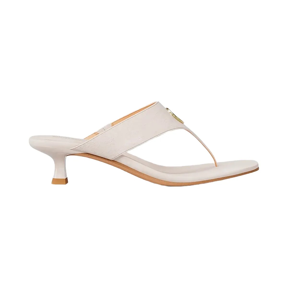 Michael Kors Anneka Patent Thong Sandal Lt Cream - HypeFly India View 2