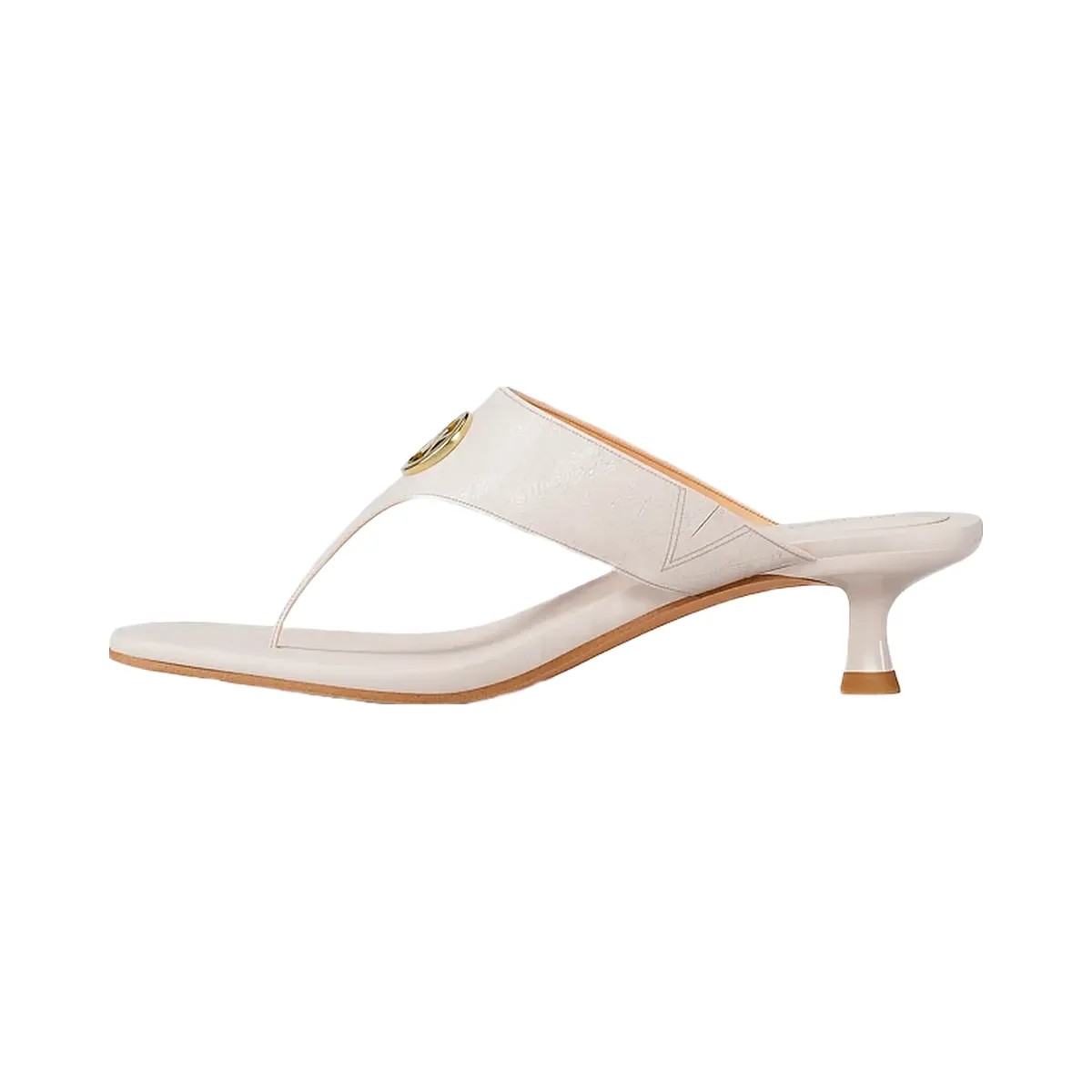 Michael Kors Anneka Patent Thong Sandal Lt Cream - HypeFly India View 3