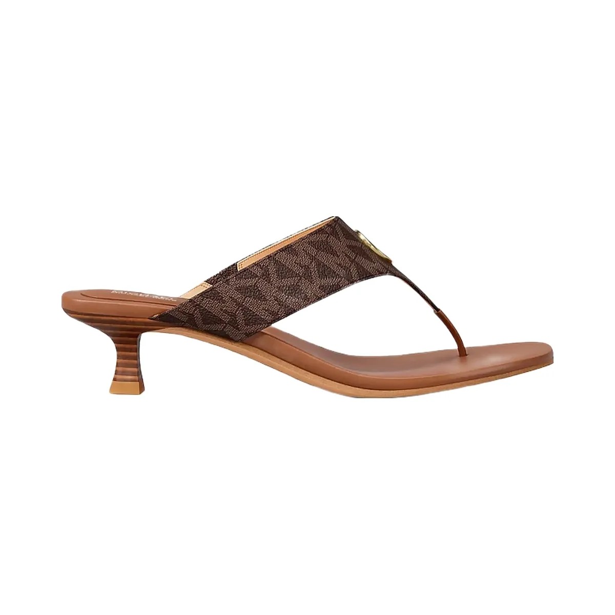 Michael Kors Anneka Signature Logo Thong Sandal Brown Multi - HypeFly India View 2