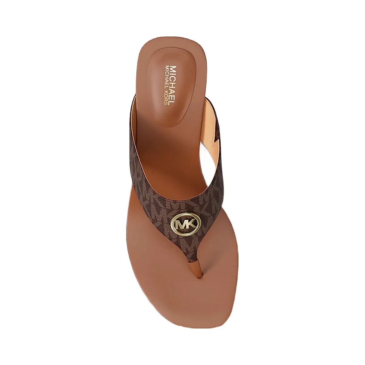 Michael Kors Anneka Signature Logo Thong Sandal Brown Multi - HypeFly India View 5