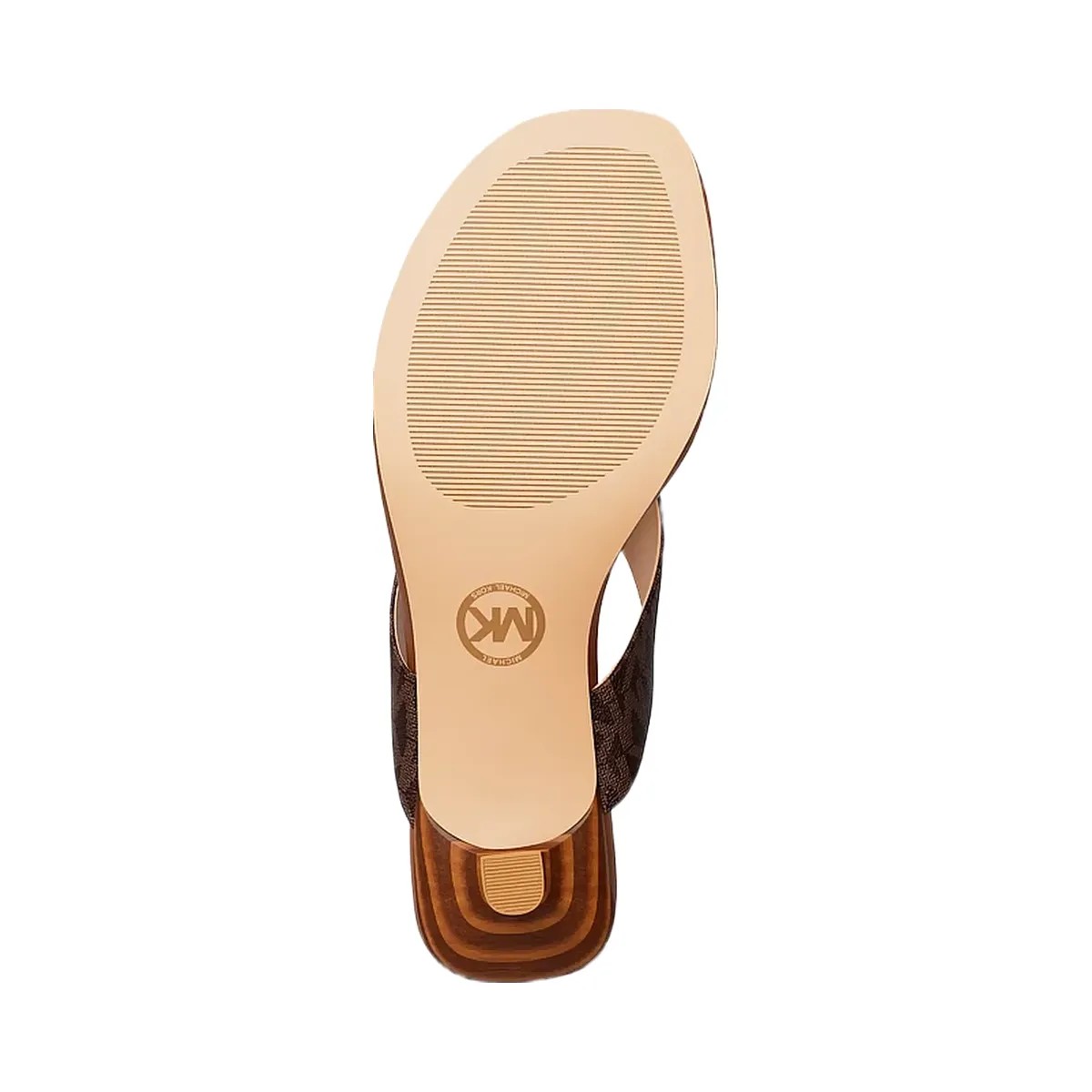 Michael Kors Anneka Signature Logo Thong Sandal Brown Multi - HypeFly India View 6
