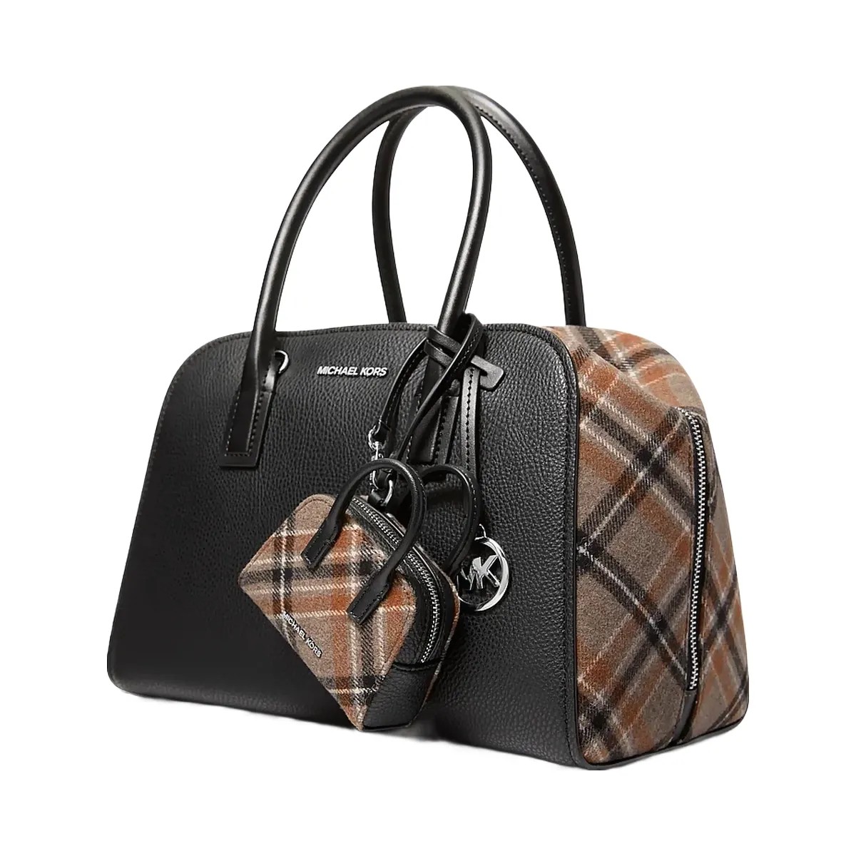 Michael Kors Ashton Wool Blend Bag Charm Black - HypeFly India View 3