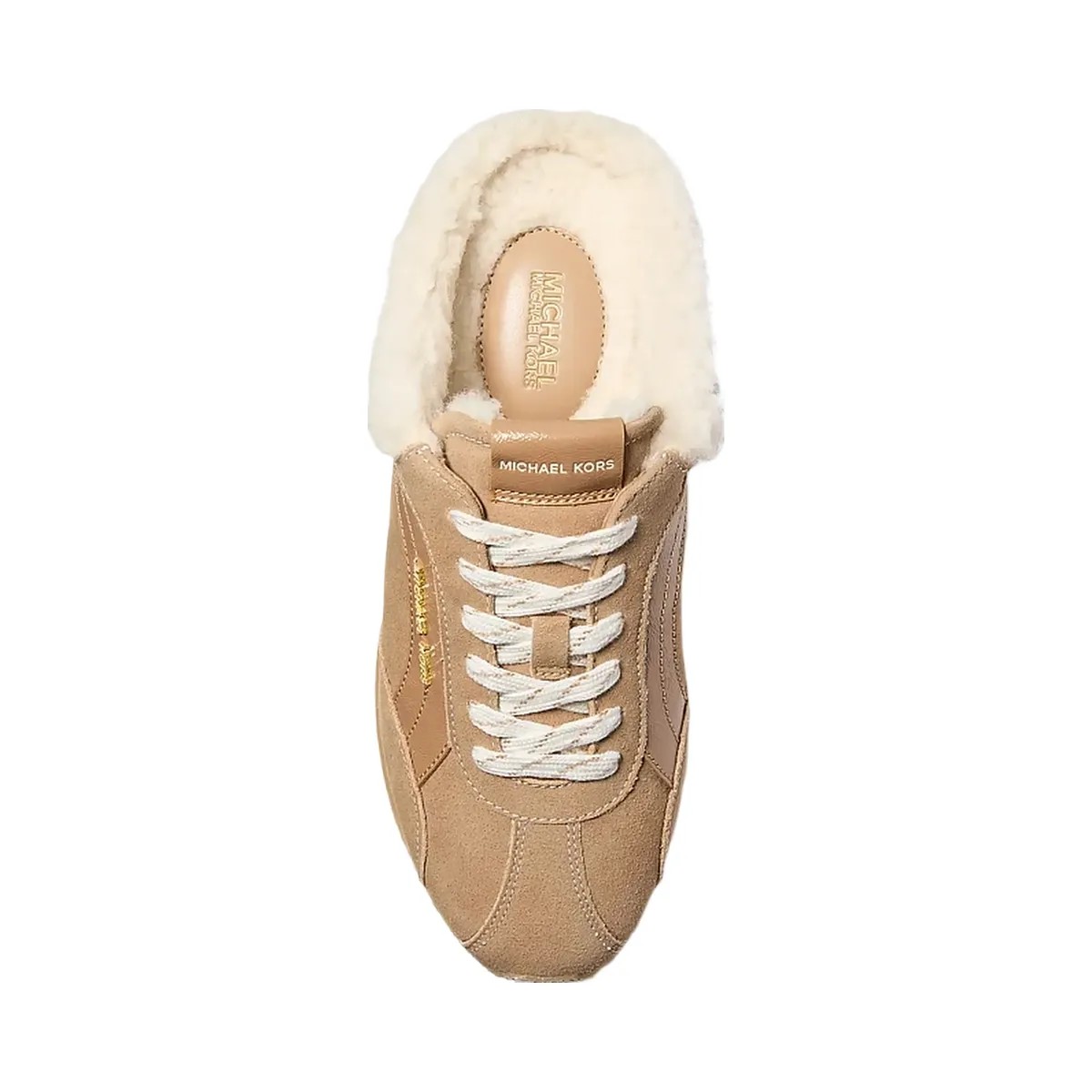 Michael Kors Avi Faux Shearling Trim Slip-On Sneaker Camel - HypeFly India View 3