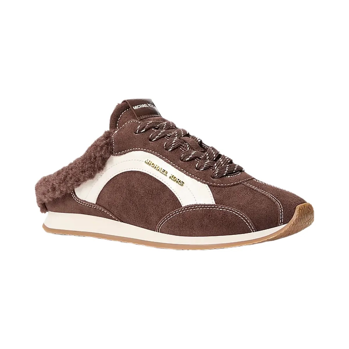 Michael Kors Avi Faux Shearling Trim Slip-On Sneaker Nutmeg - HypeFly India View 1