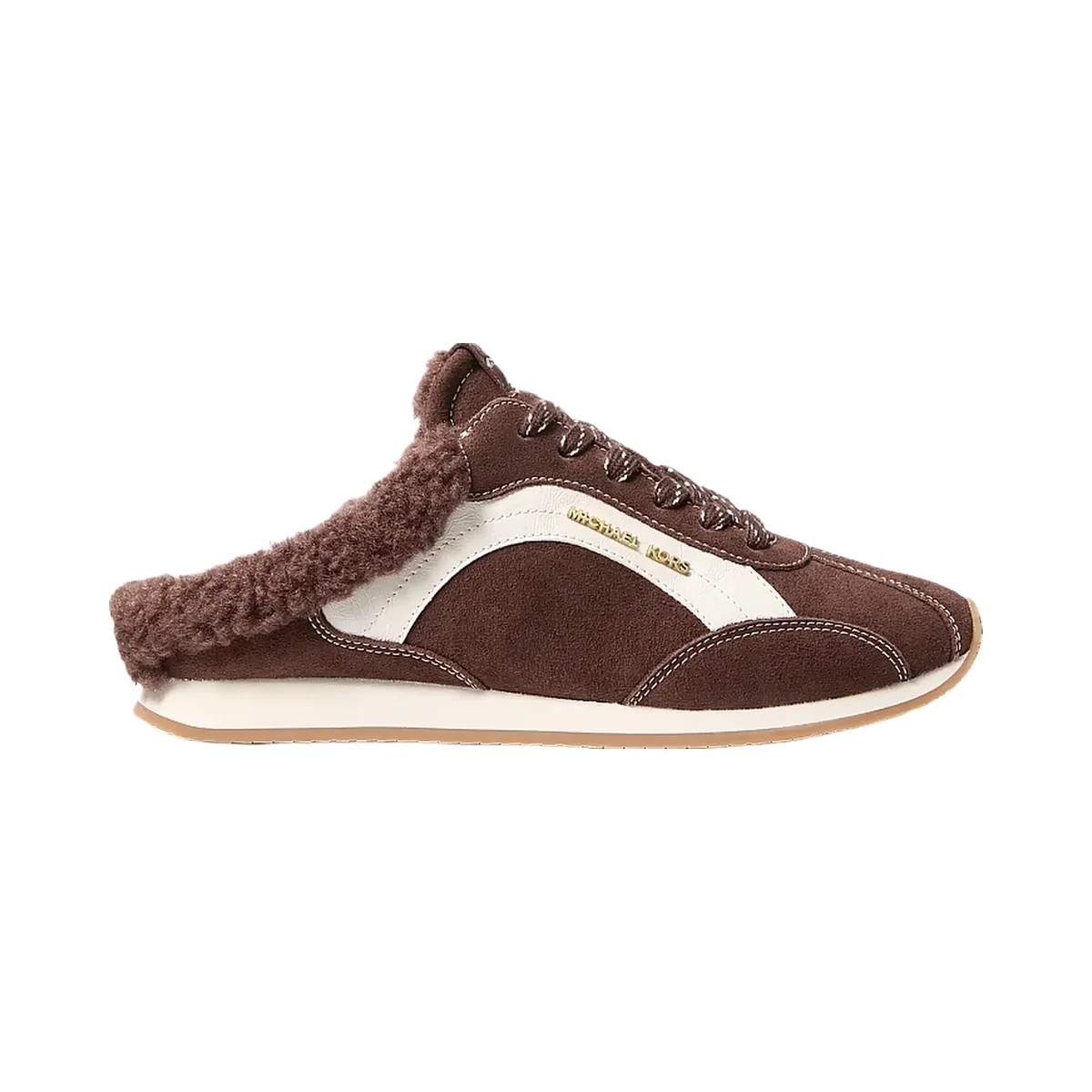 Michael Kors Avi Faux Shearling Trim Slip-On Sneaker Nutmeg - HypeFly India View 2