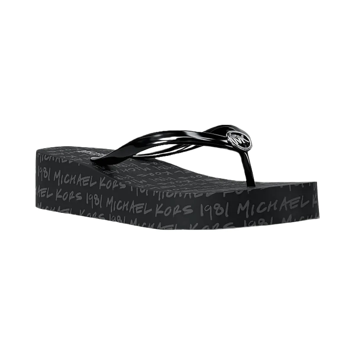 Michael Kors Bedford Logo Flip Flop Black - HypeFly India View 1