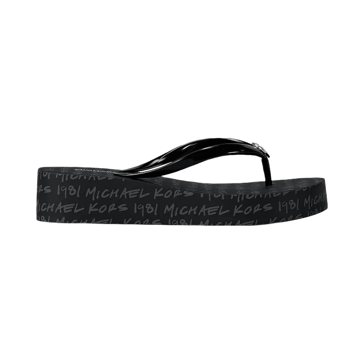 Michael Kors Bedford Logo Flip Flop Black - HypeFly India View 2
