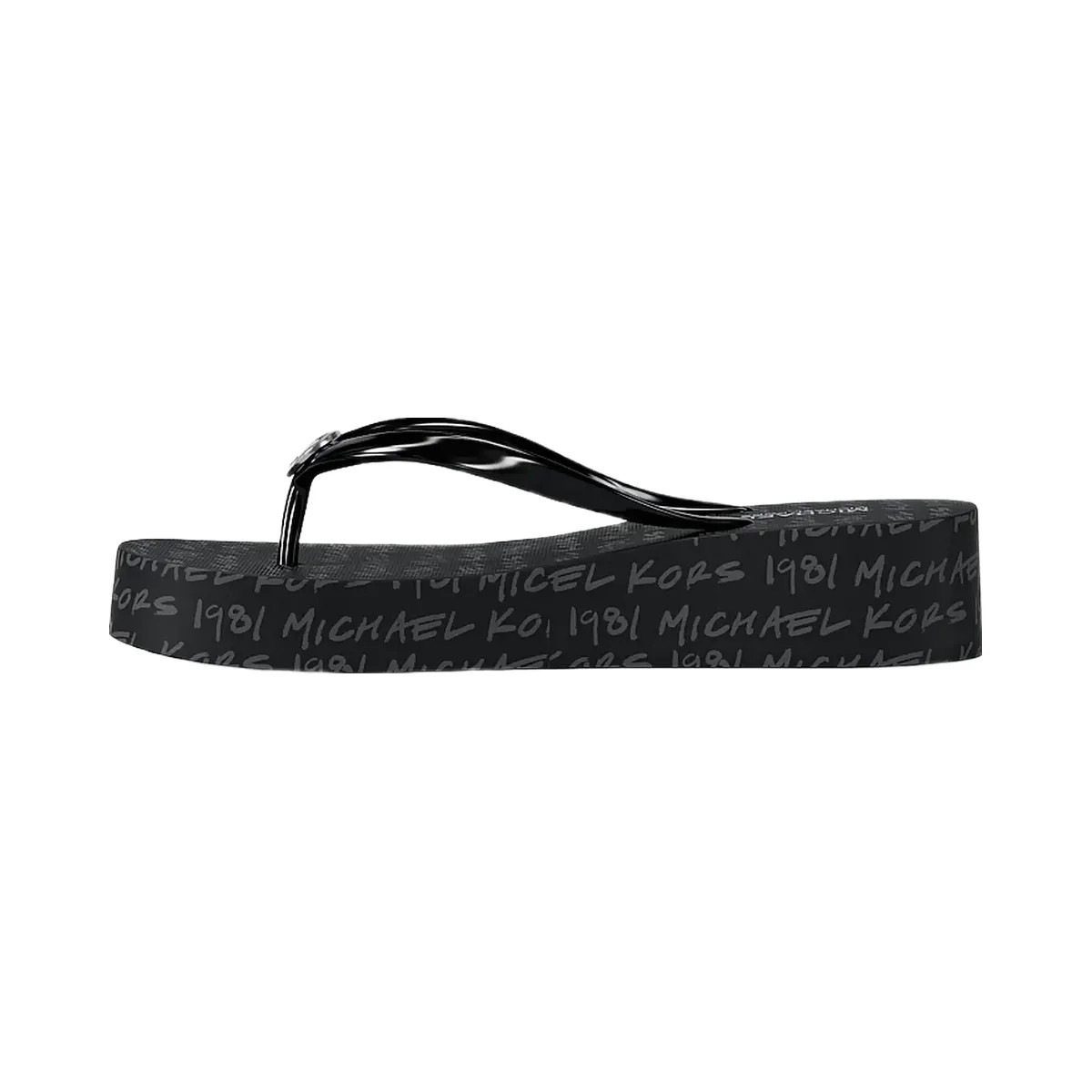 Michael Kors Bedford Logo Flip Flop Black - HypeFly India View 3