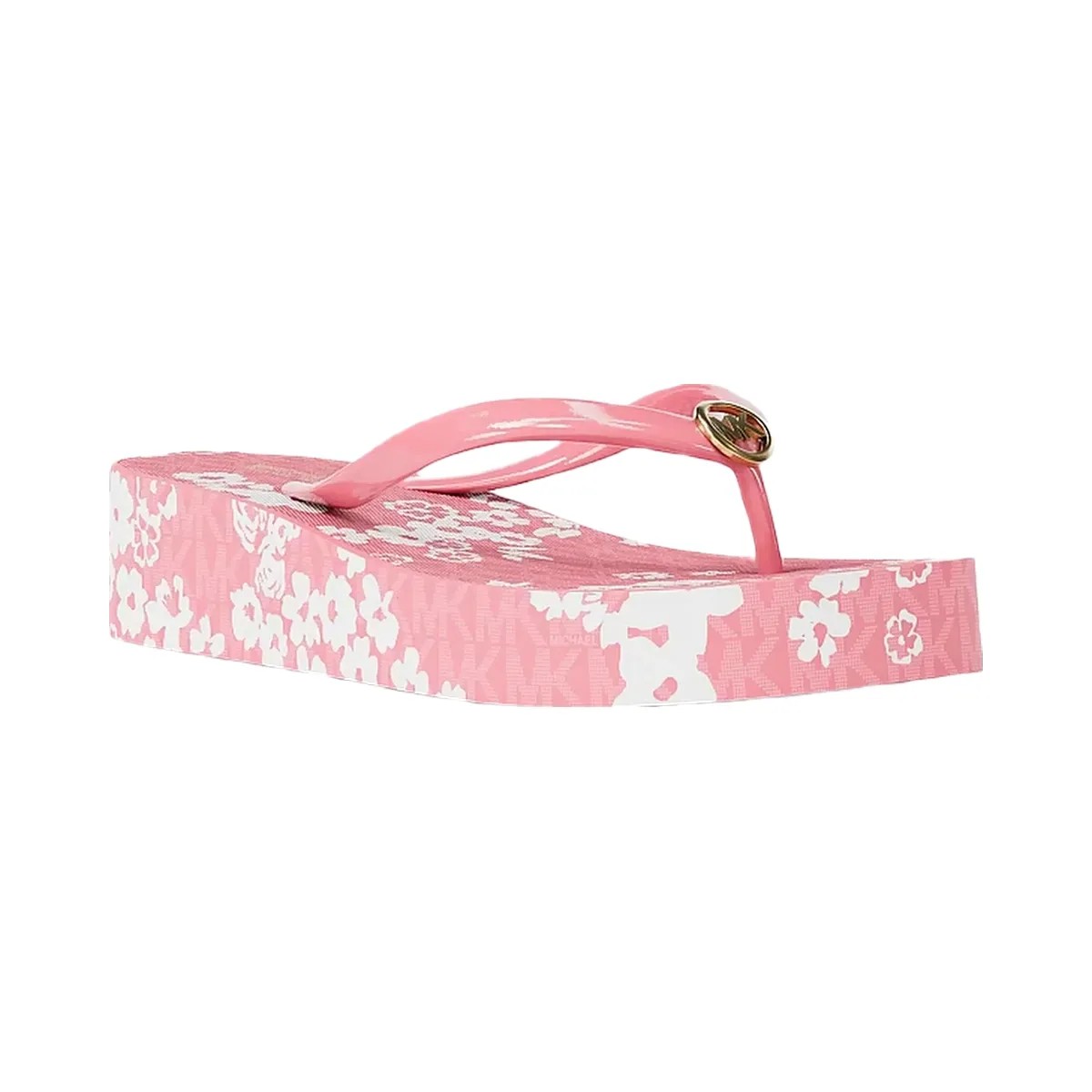 Michael Kors Bedford Printed Signature Logo Flip Flop Carnation - HypeFly India View 1