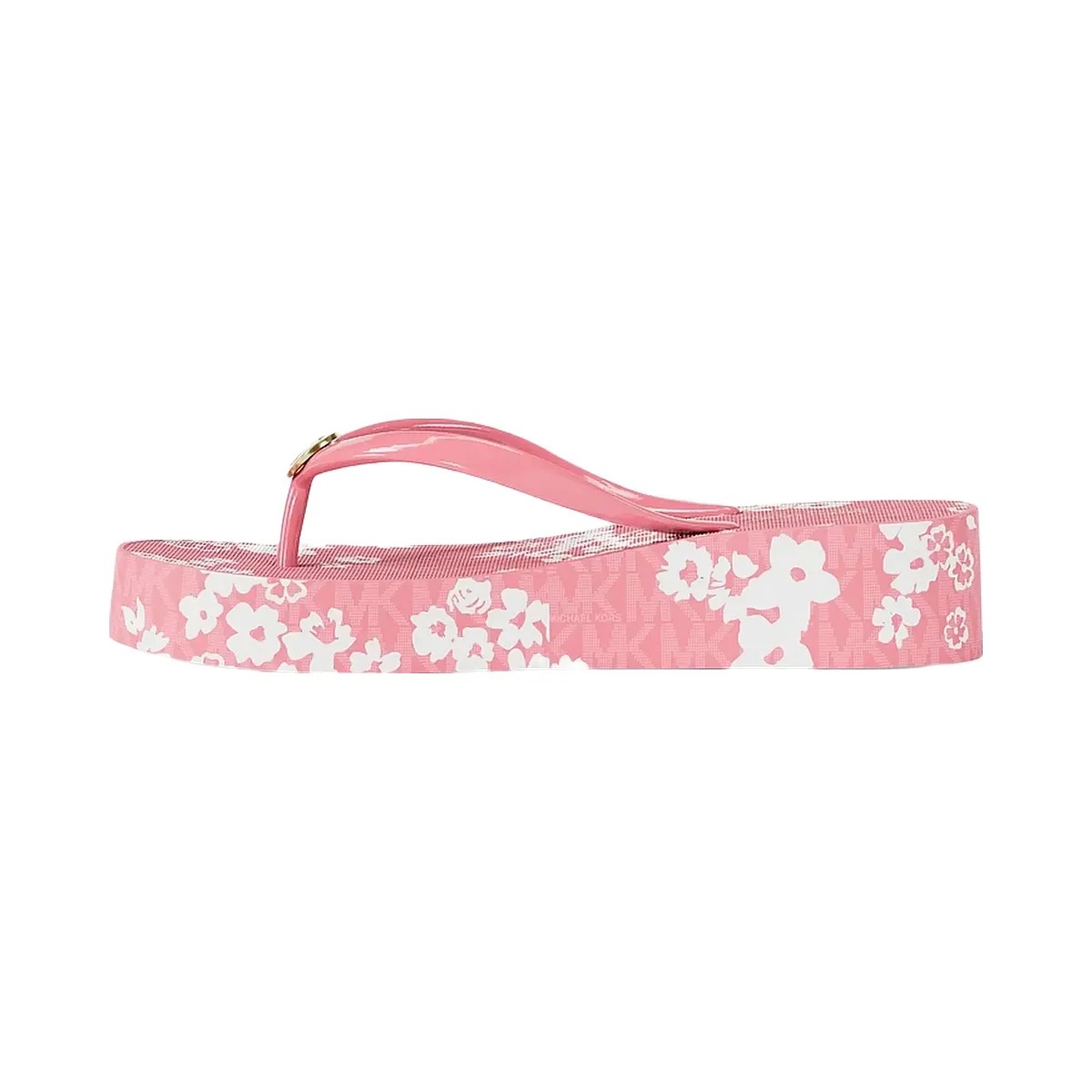 Michael Kors Bedford Printed Signature Logo Flip Flop Carnation - HypeFly India View 3