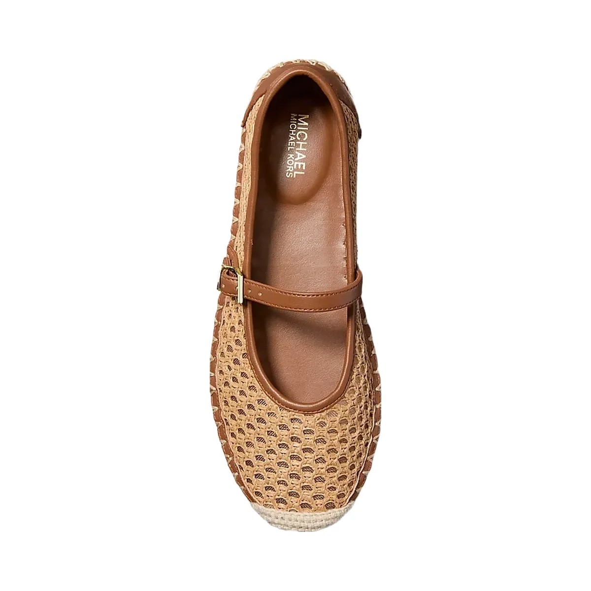 Michael Kors Belina Signature Logo Platform Espadrille Luggage - HypeFly India View 3