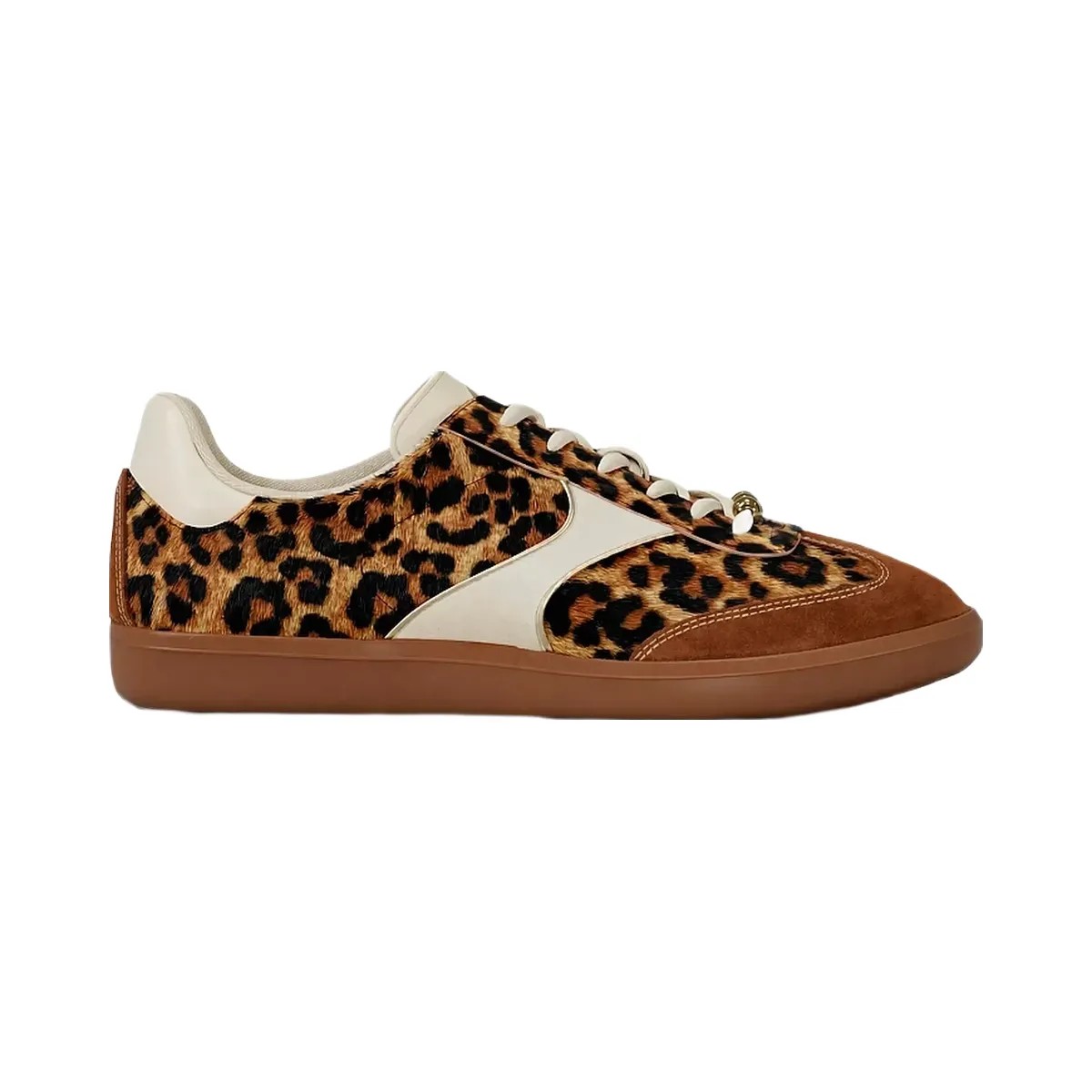 Michael Kors Benny Leopard Print Calf Hair Sneaker Dk Camel Mlt - HypeFly India View 2