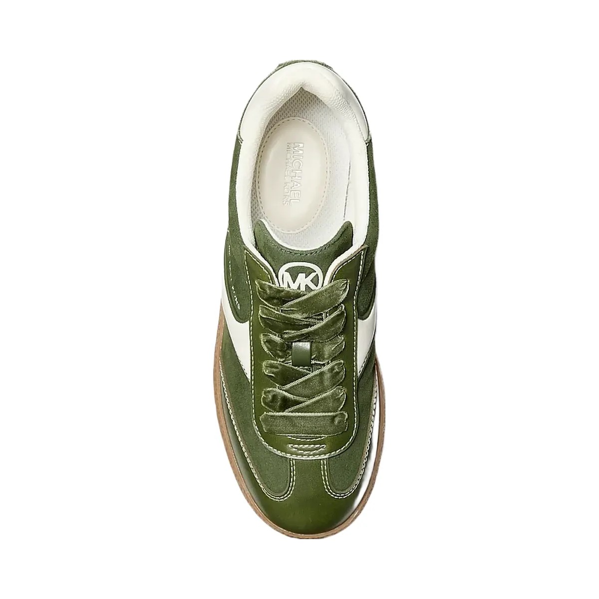 Michael Kors Benny Polyester Microsuede Sneaker Amazon Green - HypeFly India View 3
