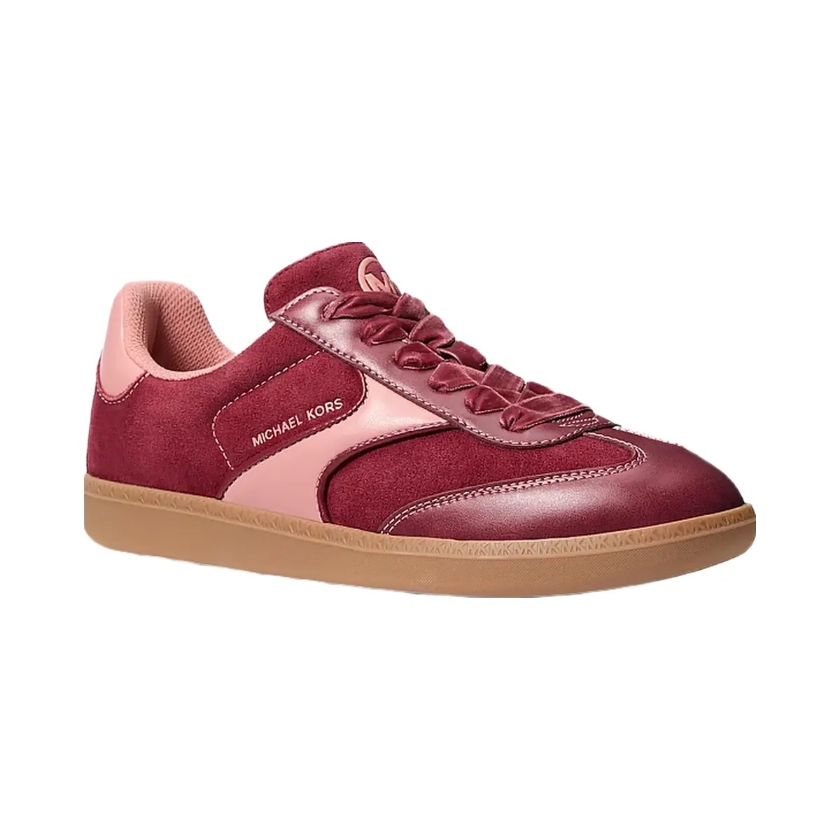 Michael Kors Benny Polyester Microsuede Sneaker Maroon - HypeFly India View 1