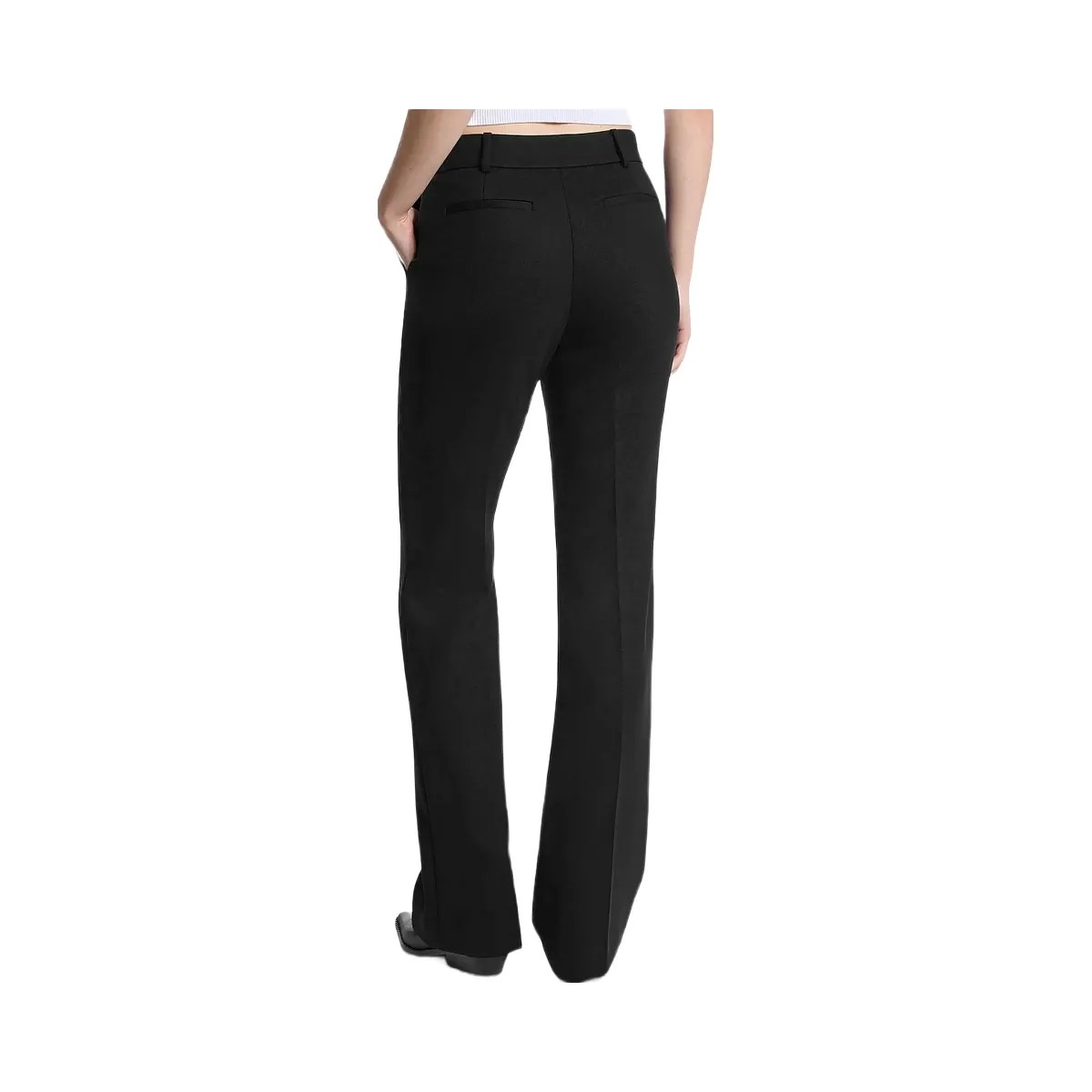 Michael Kors Bootcut Stretch Wool Blend Pants Black - HypeFly India View 2