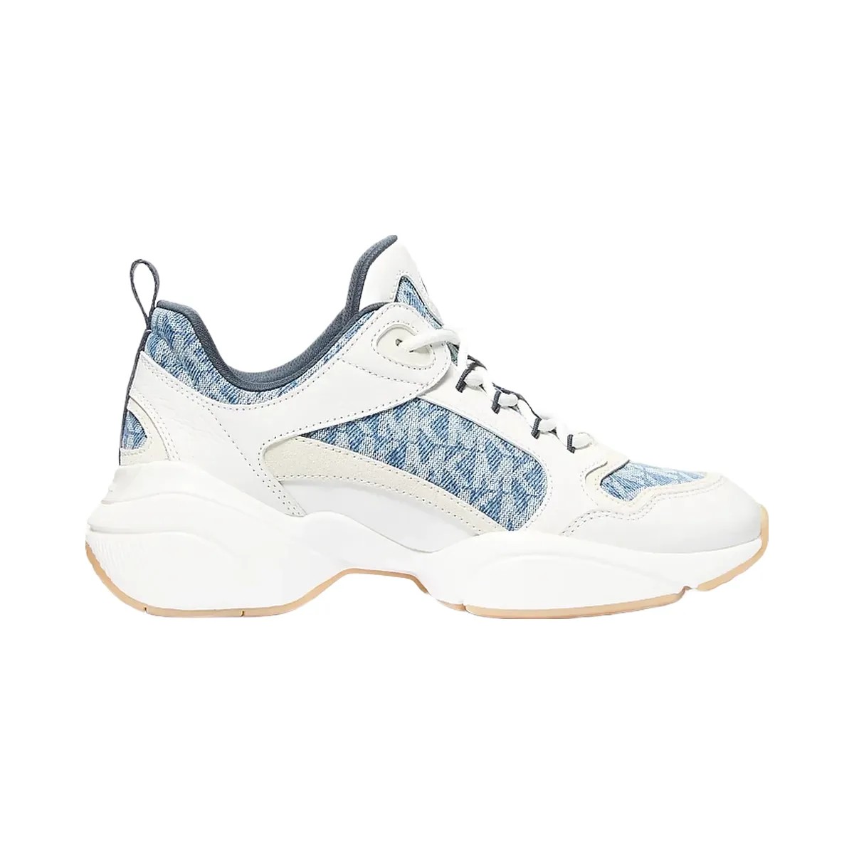 Michael Kors Bowie Signature Logo Print Denim Trainer New Hrzn Wsh - HypeFly India View 2