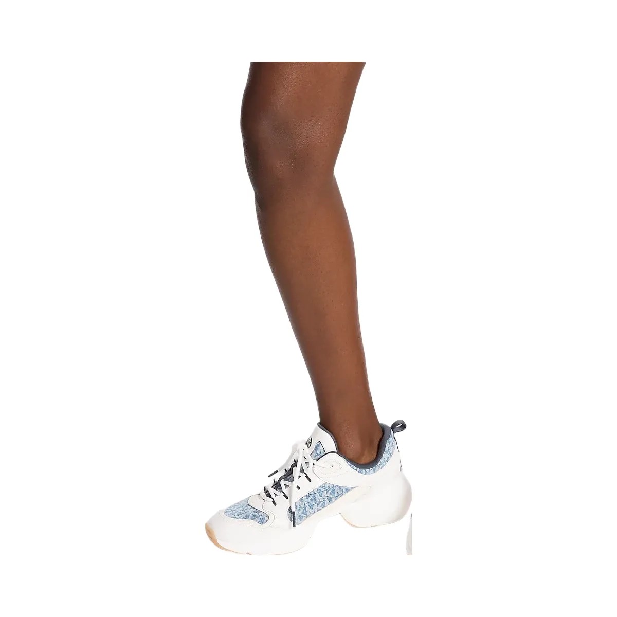 Michael Kors Bowie Signature Logo Print Denim Trainer New Hrzn Wsh - HypeFly India View 4